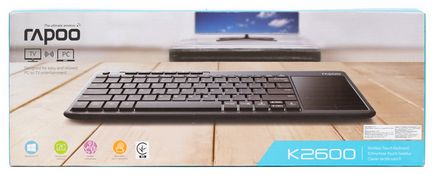 Áttekintés A vezeték nélküli billentyűzet touchpad Rapoo k2600