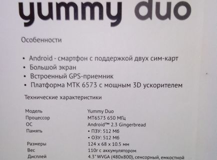 Revizuirea duo-ului yummy cu ecranul smartphone