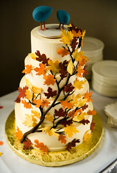 Осінні весільні торти, весільний торт