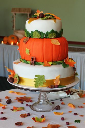 Őszi esküvői torta