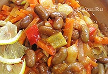 Овочеве рагу з квасолею - рецепт з покроковими фото