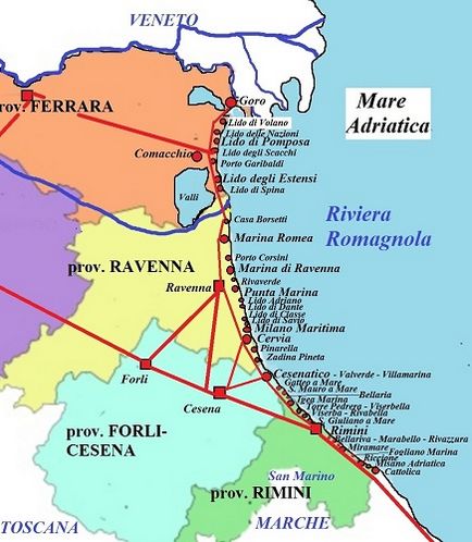 Coasta Rimini și împrejurimile acesteia - italia în limba rusă
