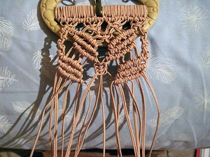 macrame öv (átlós gyöngy görgő) makramé öv