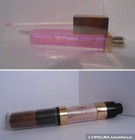 Святкові вогники з блиском для губ golden rose multicolor diamonds lipgloss №08 та golden rose