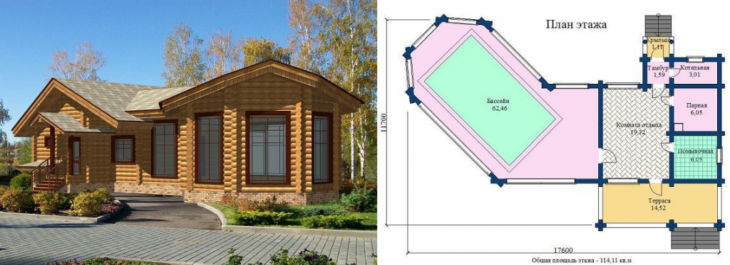 Проекти бань з басейном фото, подробка варіантів