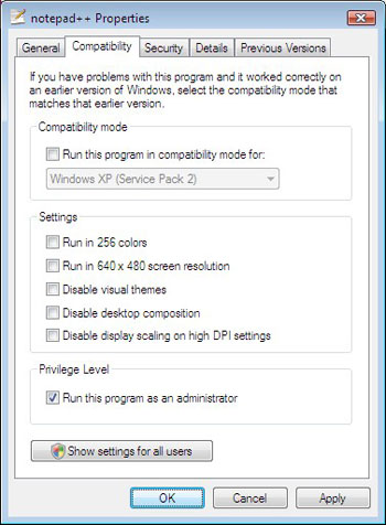 Lucrul cu controlul contului de utilizator (uac) în Windows Vista