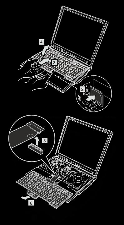 Demontarea laptopului ibm