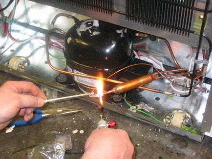 Repararea compresorului înlocuirii frigidere a motorului cu vacuum cu mâinile proprii