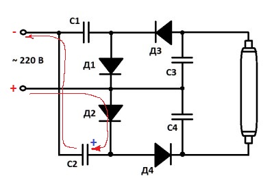 Ремонт люмінесцентних ламп схема запуску, несправності