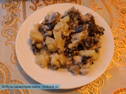 Рецепта картофи с гъби в multivarka Polaris със снимки