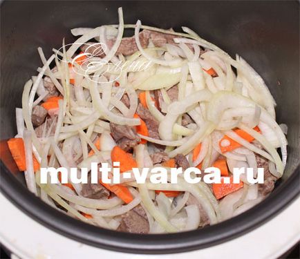 Orez cu carne de vită și roșii într-un multivariat