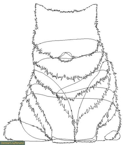 Малюємо в ілюстратора пухнастого кота на основі градієнтів і paintbrush