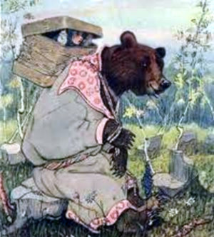 Masca rusă populară rusă și ursul