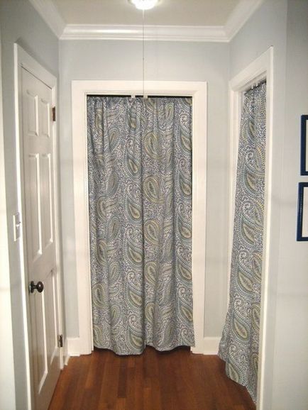 Perdele în loc de ușile foto interroom în interior, baie, bucătărie, dressing