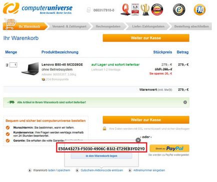 10 euro cu discount, cum să cumperi în computeruniverse