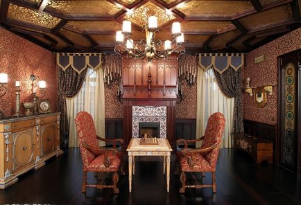 Stilul modern gotic în interiorul apartamentului, designuri frumoase și obiecte pentru decorarea camerei