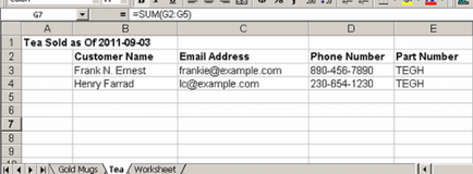 Creați tabele complete în Excel din baza de date mysql