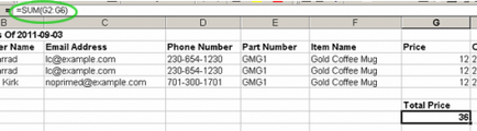 Creați tabele complete în Excel din baza de date mysql