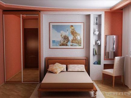 Dormitor în apartament de fotografie și video exemple de mobilier de un dormitor mic