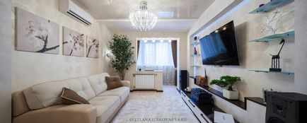 Apartament elegant, într-o singură schemă de culori, lux și confort