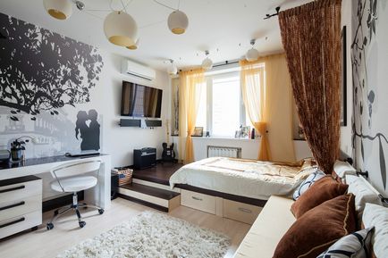 Elegáns lakás egy egyszínű, luxus és kényelem
