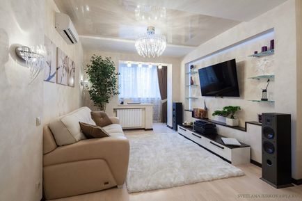 Apartament elegant, într-o singură schemă de culori, lux și confort