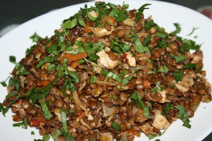 Salata de linte calda cu carne de pui si legume - cum sa preparati o salata calda de lentilă, pe bază de turn
