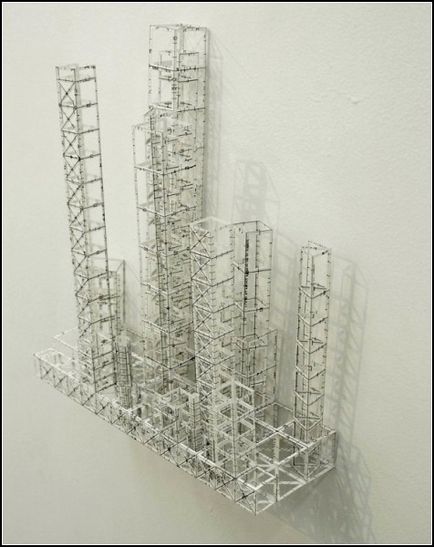 Sculpturi tridimensionale - zgârie-nori din hârtie de la katsumi hayakawa (katsumi hayakawa)