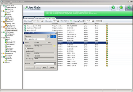 Usergate proxy - firewall - control și statistici