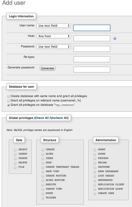 Установка і робота з phpmyadmin