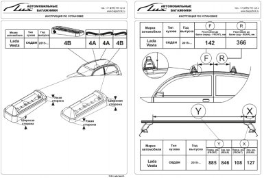 Установка рейлингов (багажника на дах) лада веста