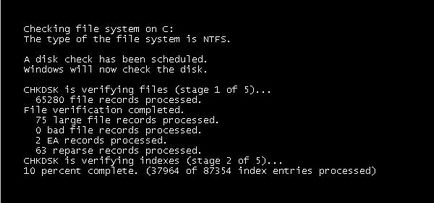 Utilitate chkdsk - articolele mele - catalog de articole - ajutor calculator