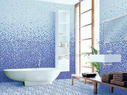 Варіанти обробки ванної кімнати за допомогою плитки мозаїки - легка справа