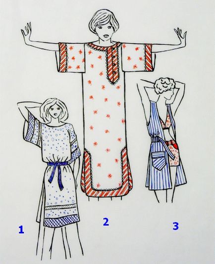 Pattern rochie-tunica pentru femei, fuziune de stiluri