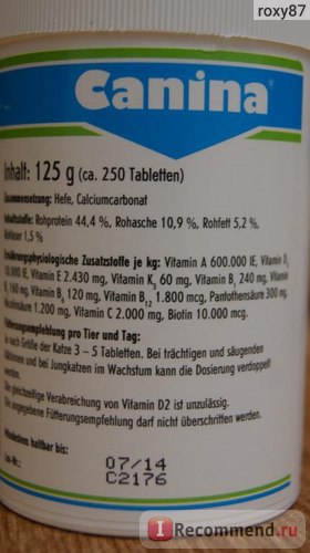 canina vitaminok macskáknak macska-vitamin lapok - «természetes vitaminok macskáknak! My nagyon elégedett,