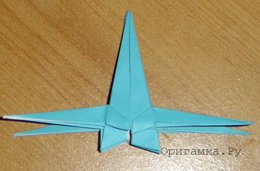 X-aripă de hârtie - figuri pliabile cu tehnici modulare origami cu fotografii pas-cu-pas