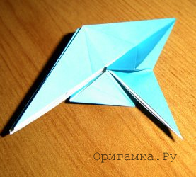 X-aripă de hârtie - figuri pliabile cu tehnici modulare origami cu fotografii pas-cu-pas