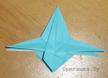 X-aripă de hârtie - figuri pliabile cu tehnici modulare origami cu fotografii pas-cu-pas