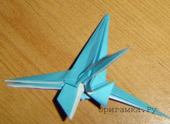 X-aripă de hârtie - figuri pliabile cu tehnici modulare origami cu fotografii pas-cu-pas