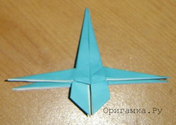 X-aripă de hârtie - figuri pliabile cu tehnici modulare origami cu fotografii pas-cu-pas