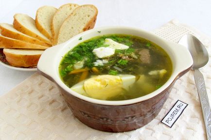 Borsch verde cu sorrel - rețetă pas cu pas cu fotografie cum să gătești