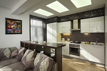 Зонування кухні і вітальні (59 фото) ідеї дизайну кімнати 18 кв