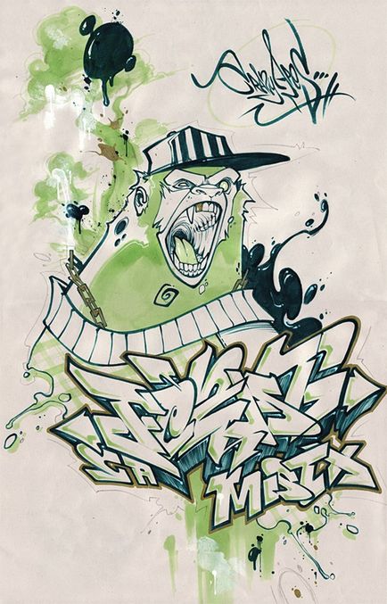 30 Ilustrații în stilul graffiti