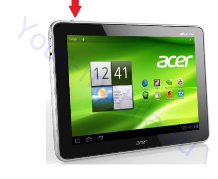 Acer iconia tab a501 hard reset, скидання налаштувань