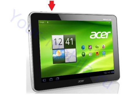 Acer iconia tab a501 hard reset, скидання налаштувань