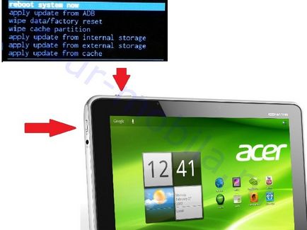 Acer iconia tab a501 hard reset, скидання налаштувань