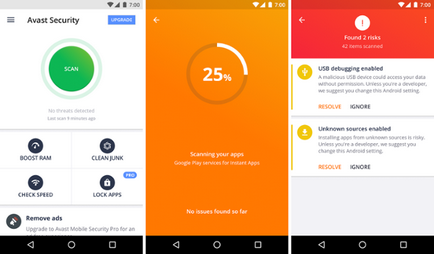 Antivirus avast pentru Android