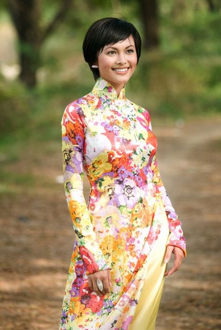 Ao dai - vietnami nemzeti női kosztüm (40 fotó)