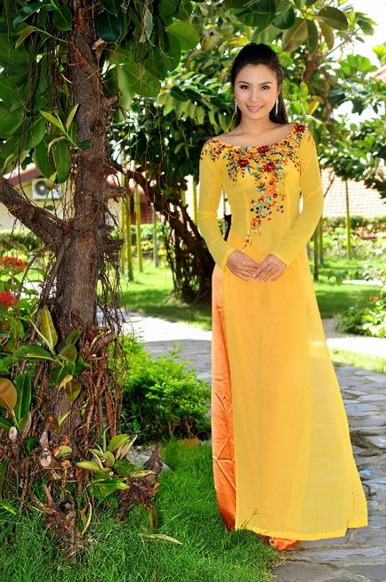 Ao dai - vietnami nemzeti női kosztüm (40 fotó)