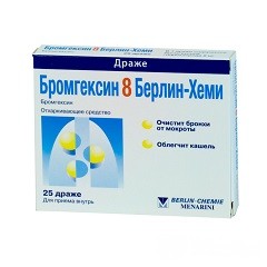 Бромгексин 8 Берлін-Хемі - інструкція із застосування, ціна, відгуки